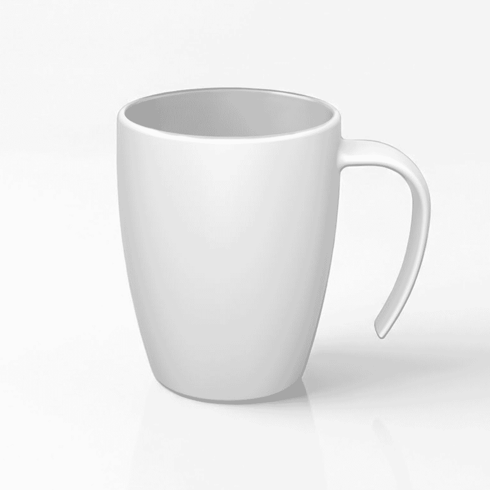 stackable coffee mug white