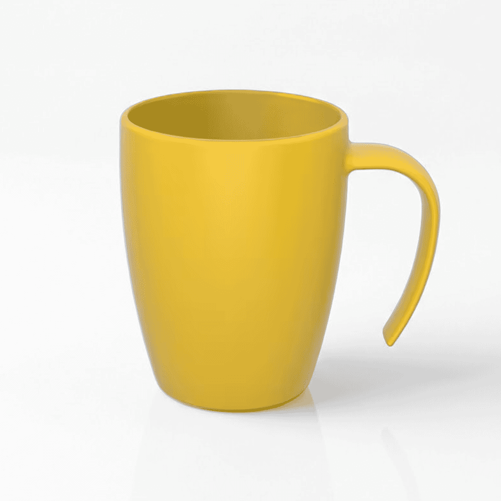 stackable coffee mug yellow