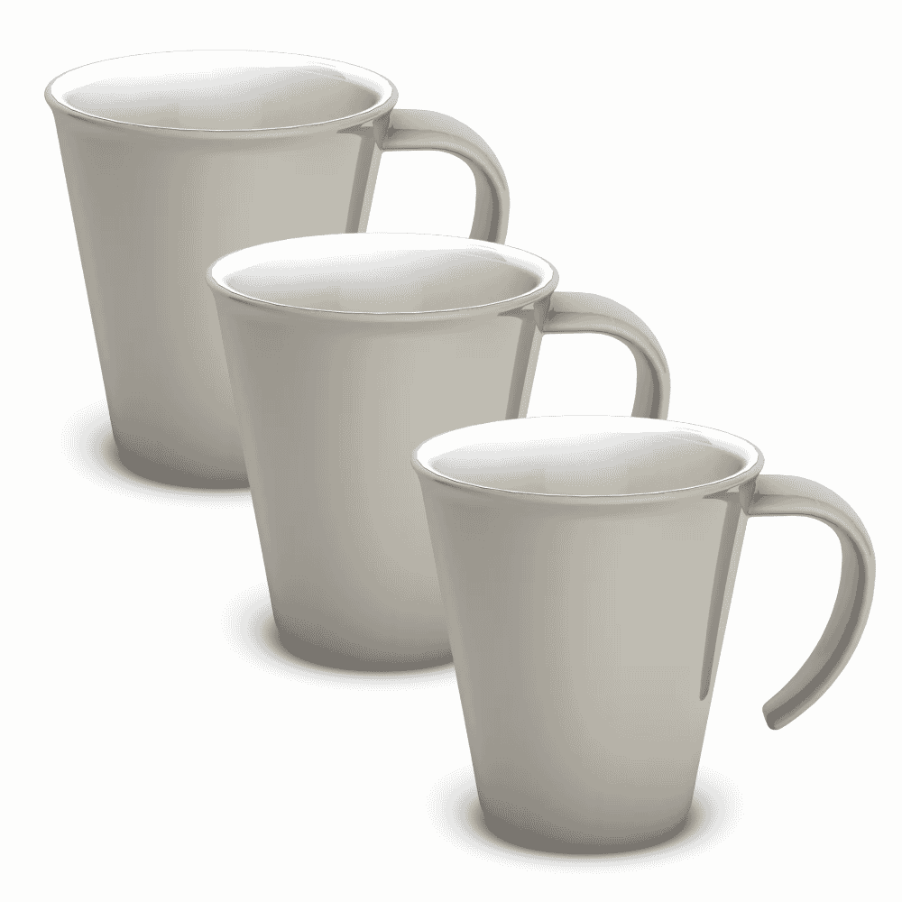 stackable mug grey pack of 3