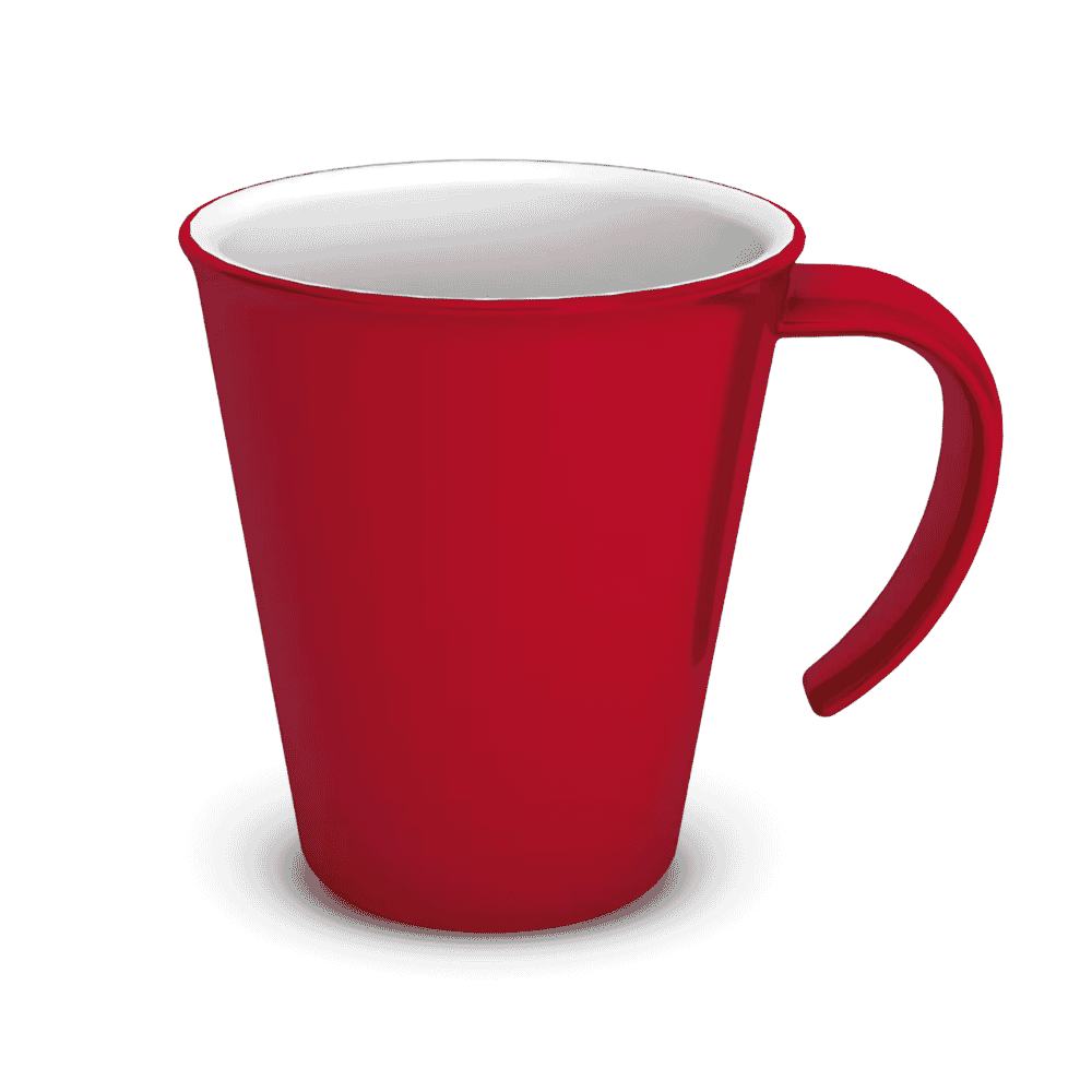 stackable mug red