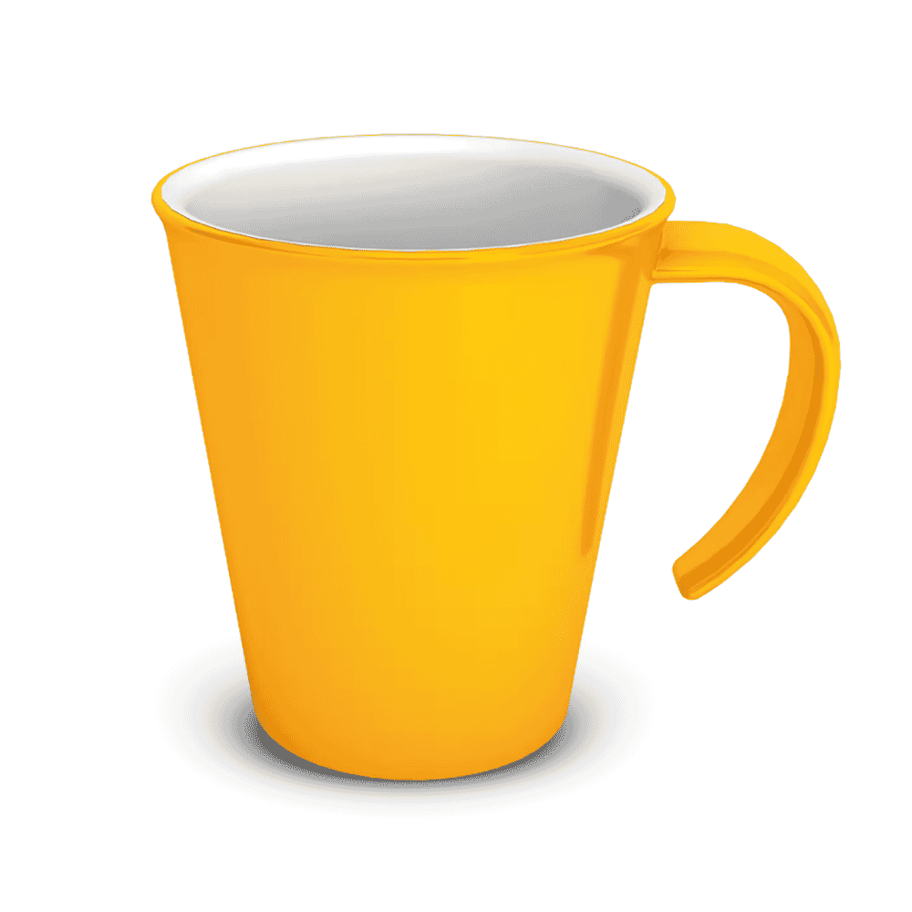 stackable mug yellow