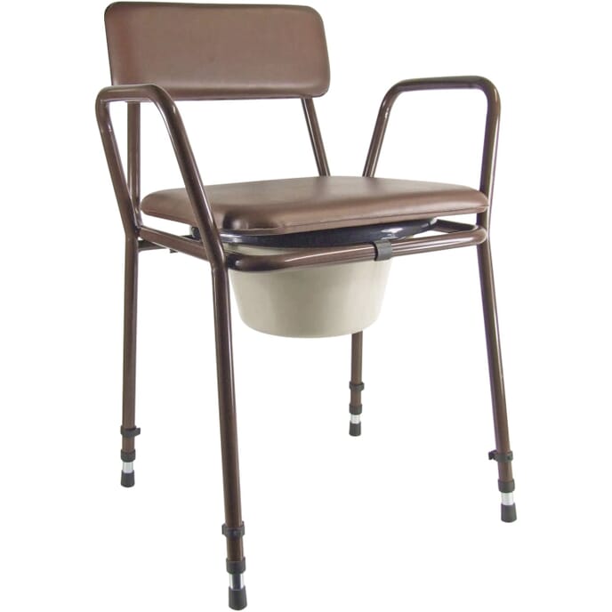 stacking commode adjustable height