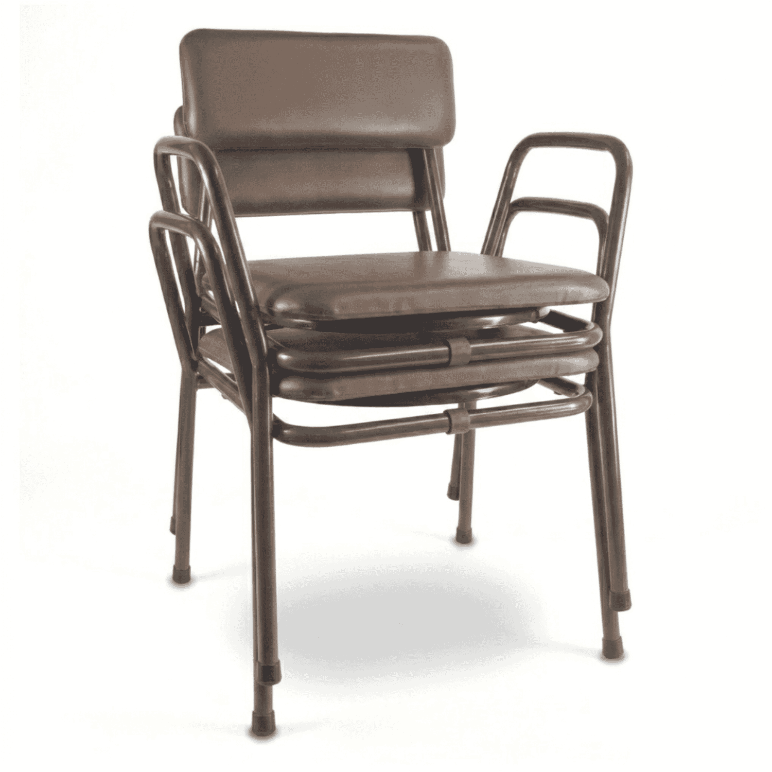 stacking commode fixed height stacked