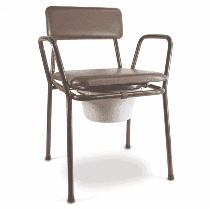 stacking commode fixed height