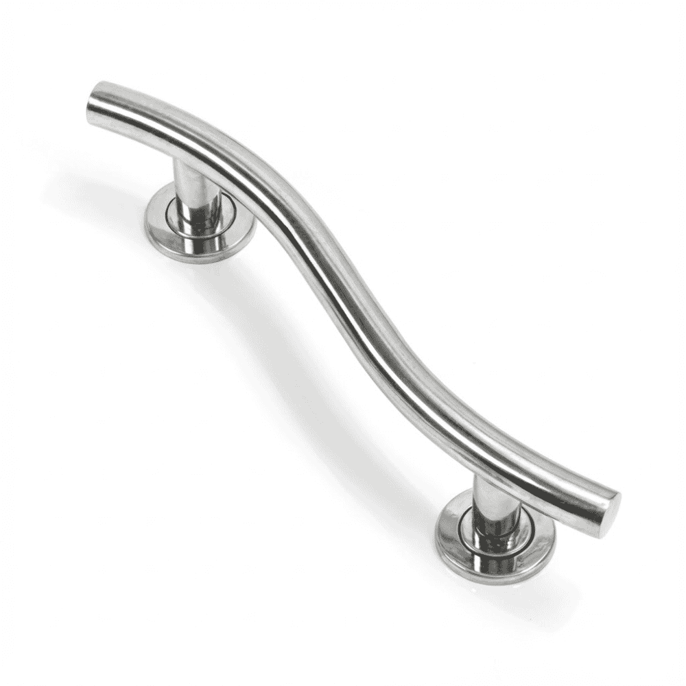 stainless steel curved grab rail 480mm