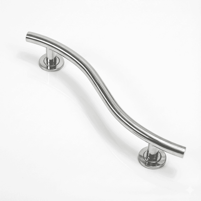 stainless steel curved grab rail 620mm