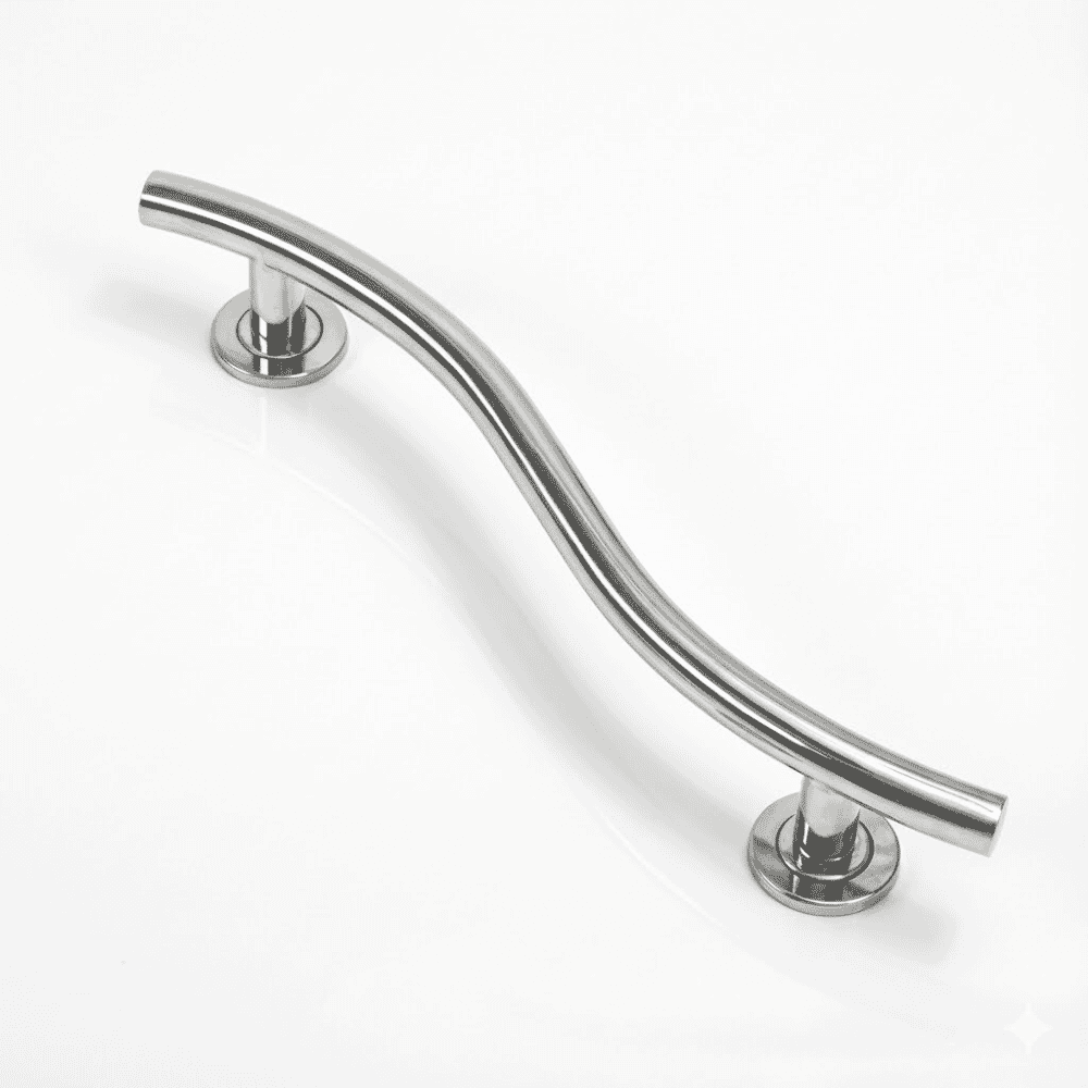 stainless steel curved grab rail 620mm