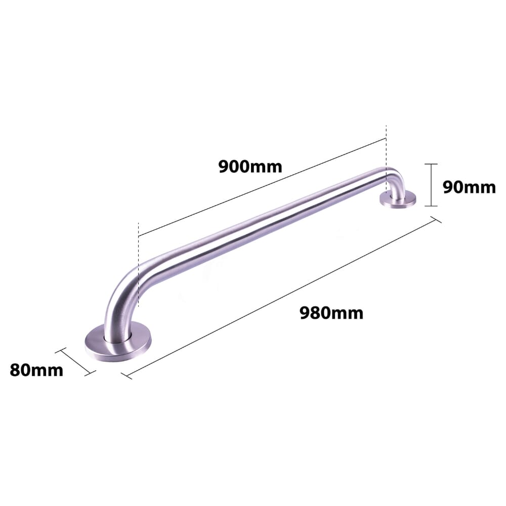 stainless steel grab bar 900mm dimensions