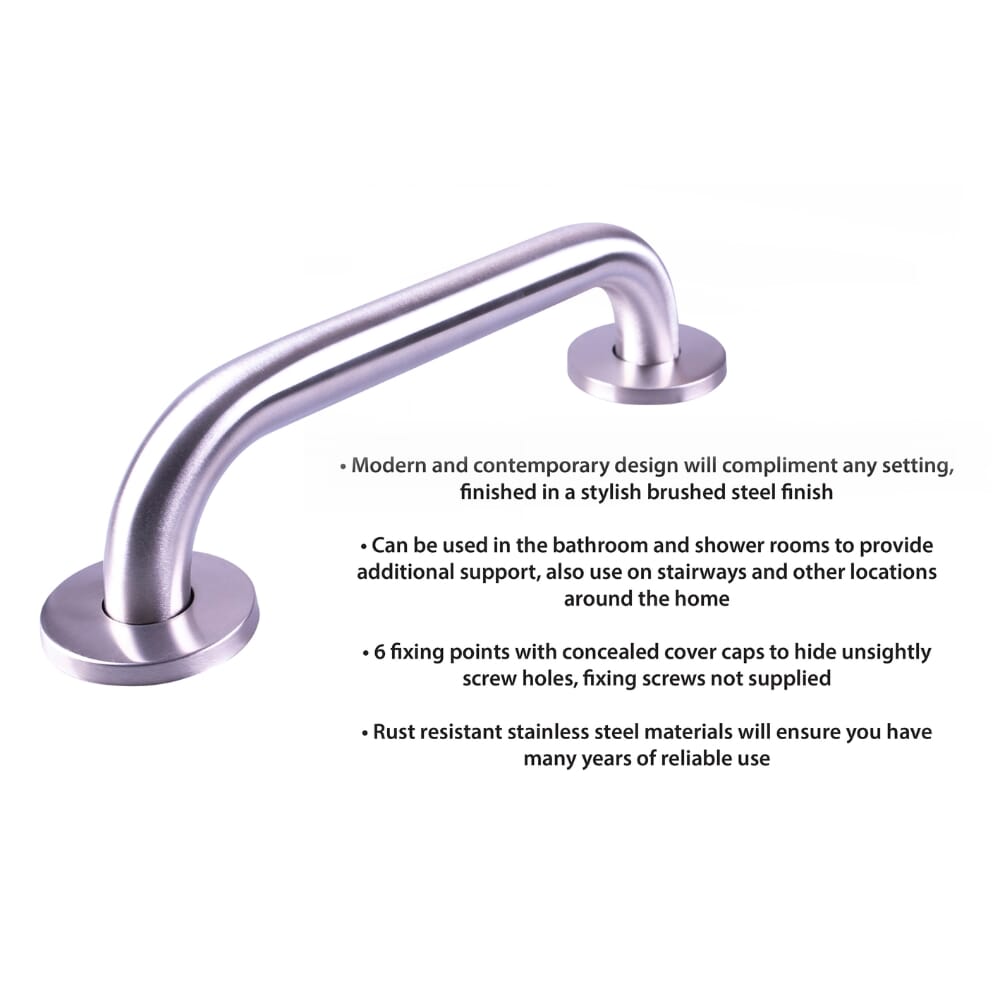 stainless steel grab bar details