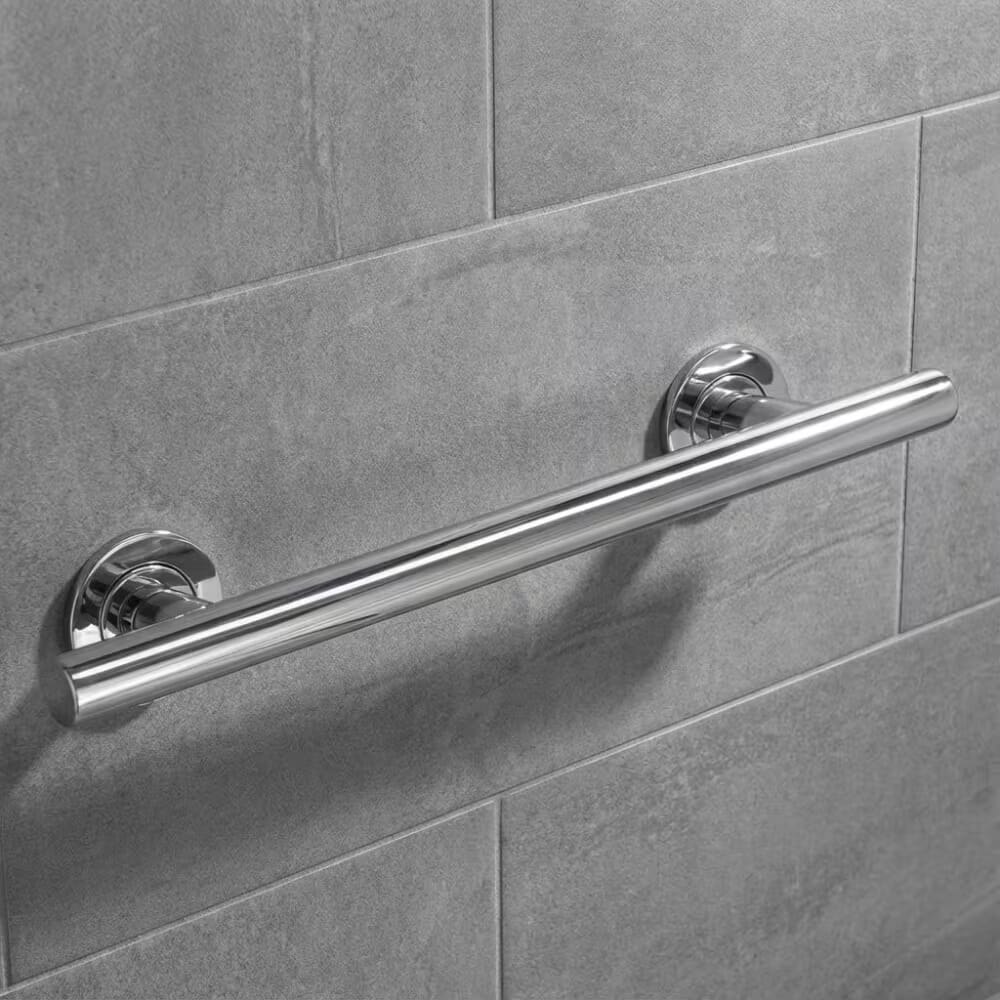 stainless steel straight grab rail 480mm on wall