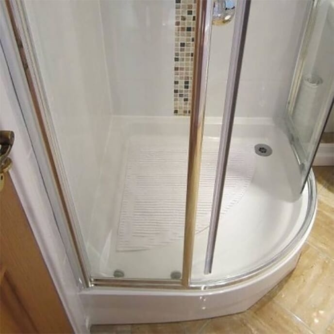 stayput anti slip corner shower mat