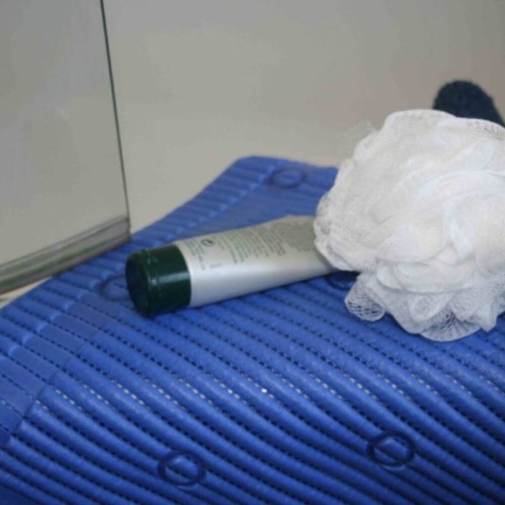 stayput anti slip shower mat blue