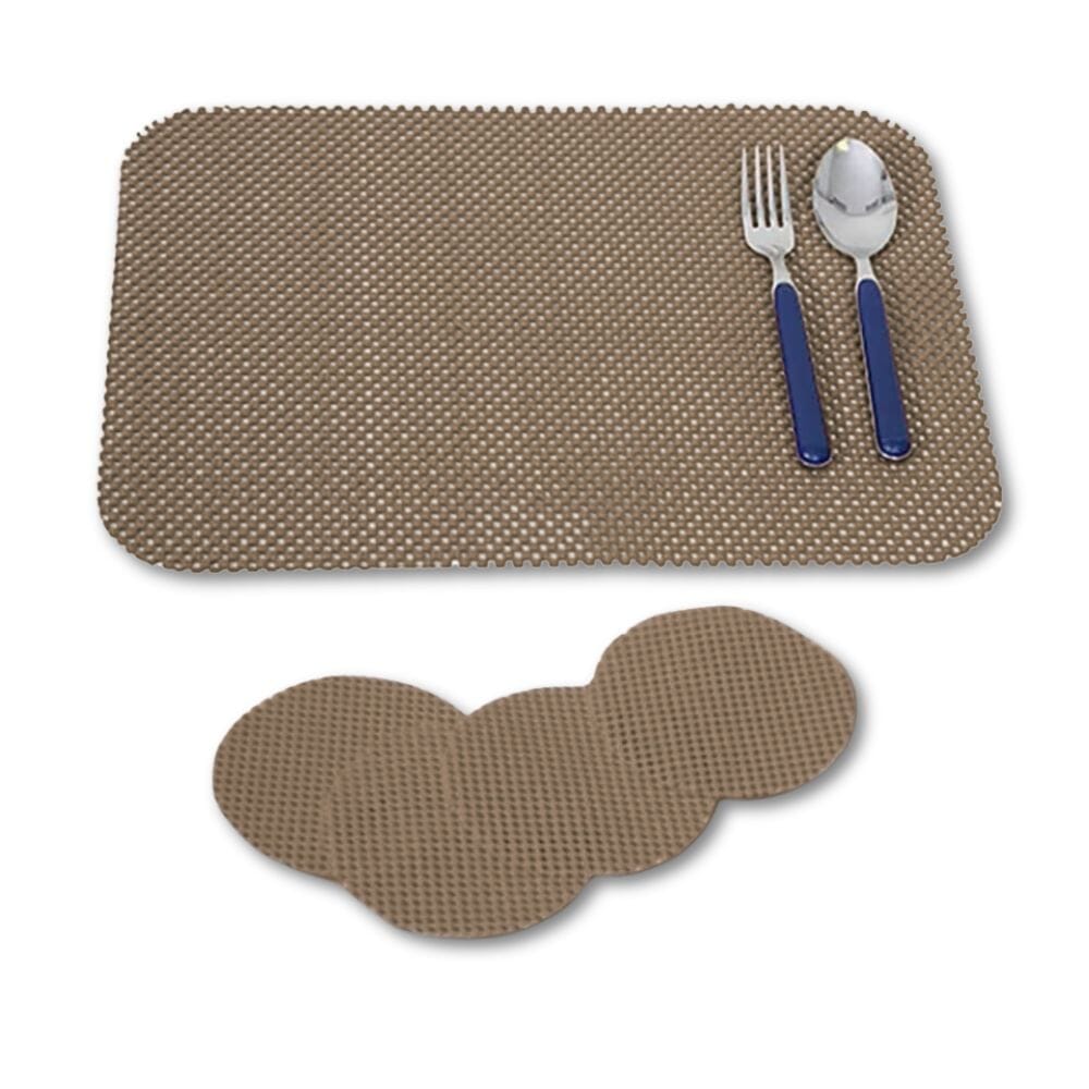 stayput non slip tablemat and coaster set of four taupe