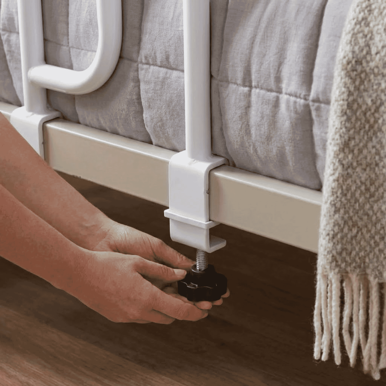 steel coated bed grab handle installation