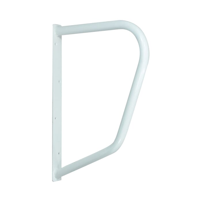 steel d handrail d rail white