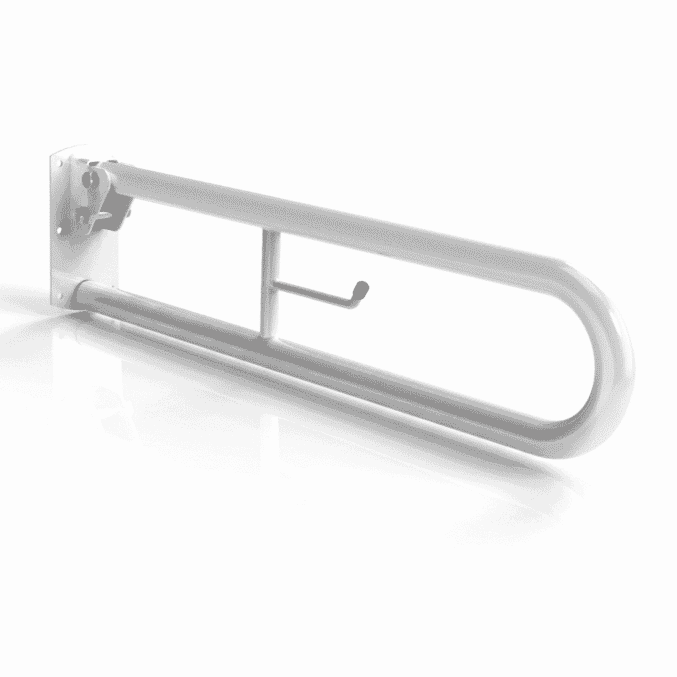 steel fold down toilet support rail