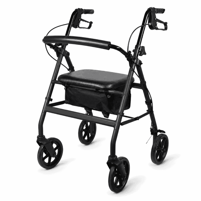 steel rollator with seat