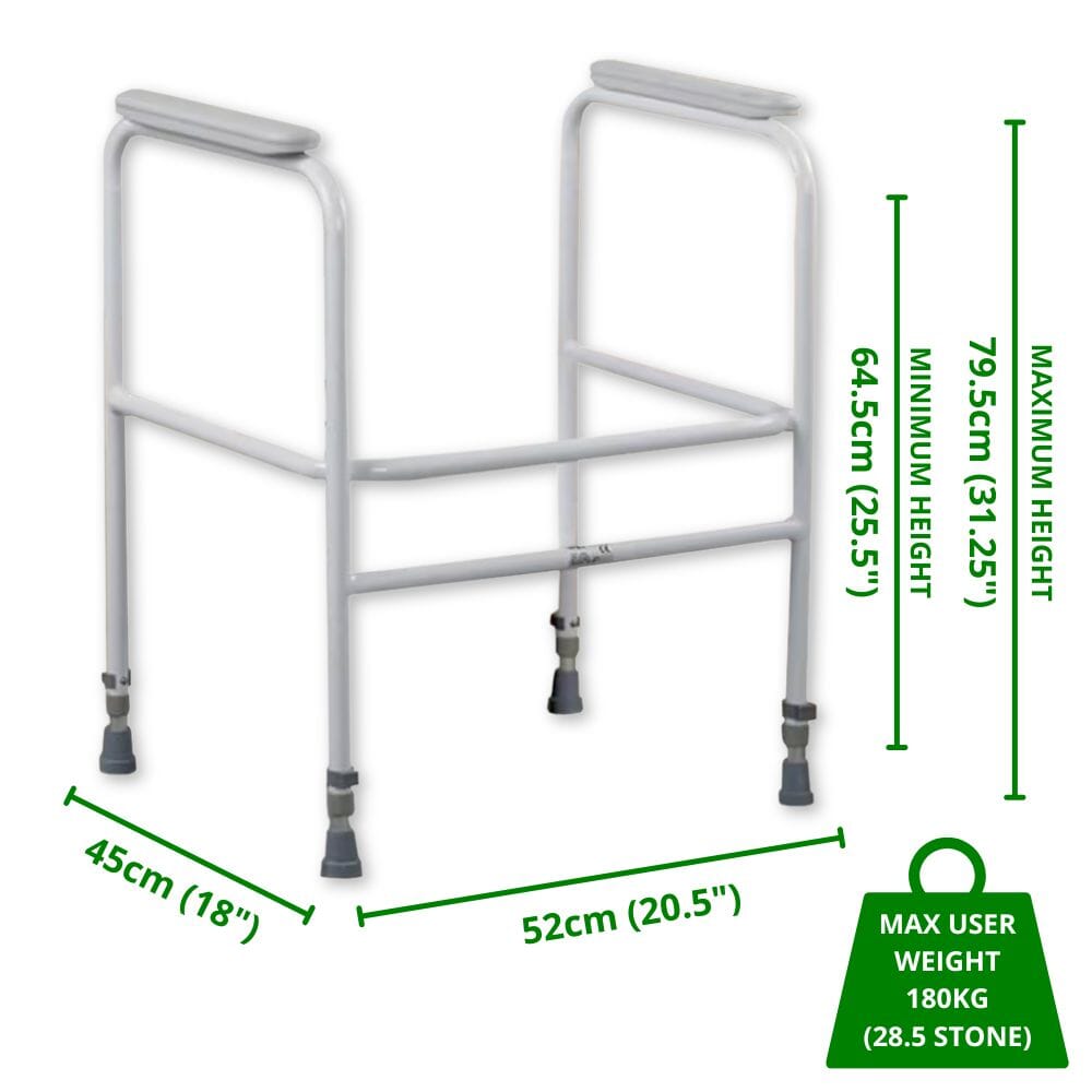 steel toilet surround dimensions