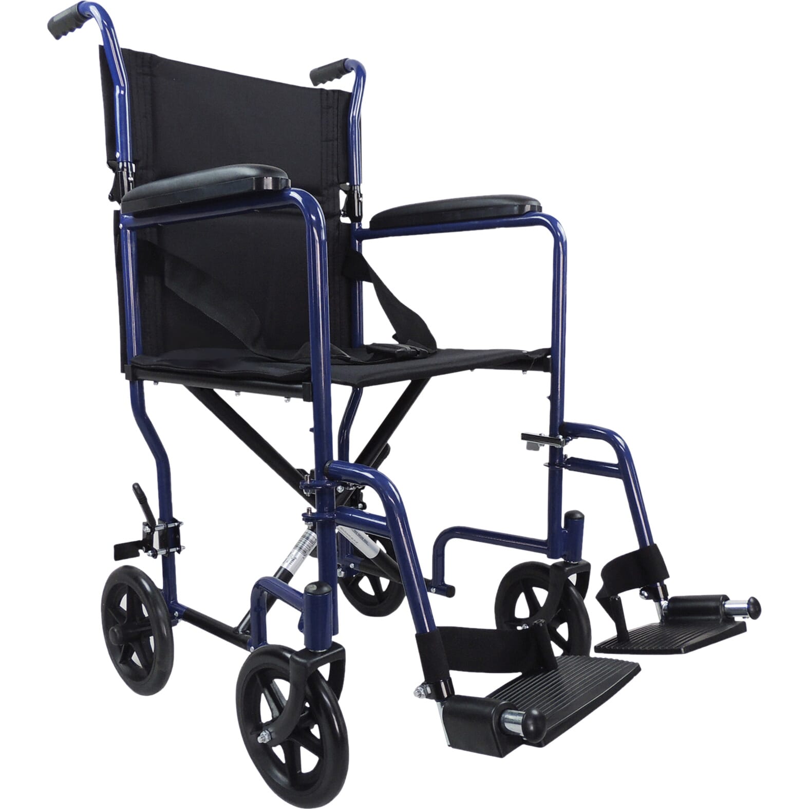 steel travel wheelchair blue