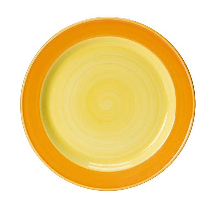 steelite freedom crockery 23cm slimline plate yellow