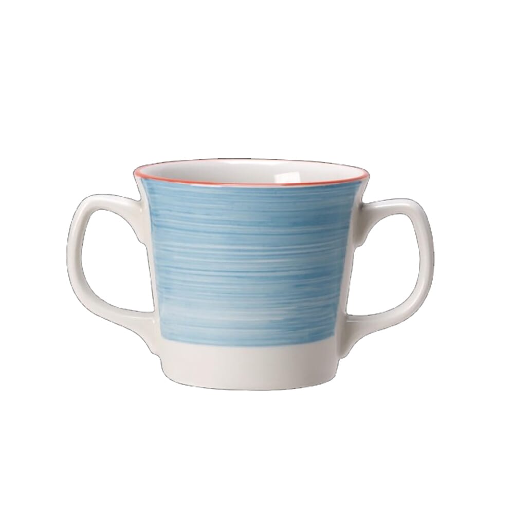 steelite freedom crockery rio blue 28 5cl double handled mug
