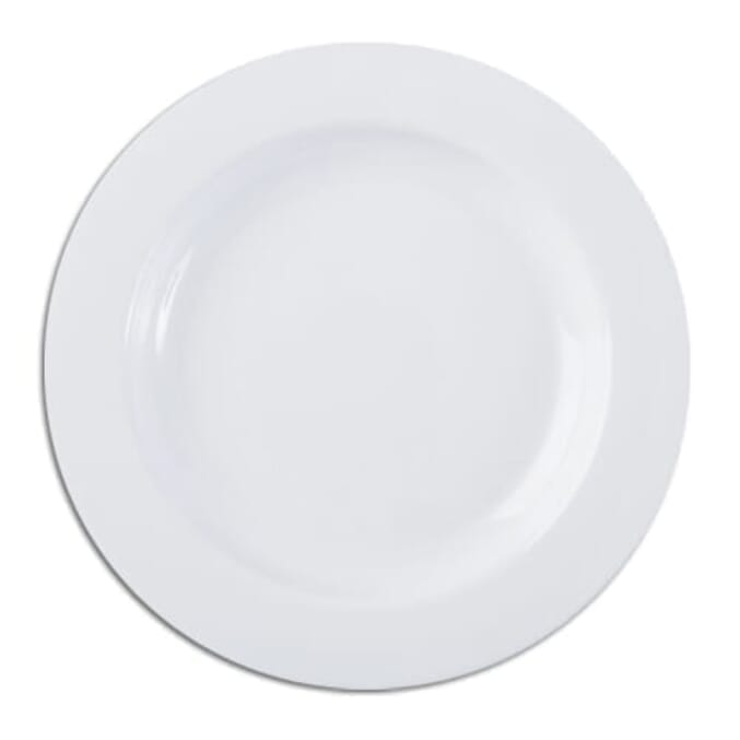 steep sided melamine plate white