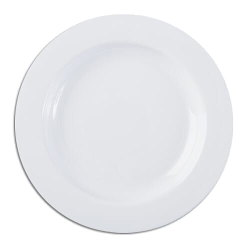 steep sided melamine plate white