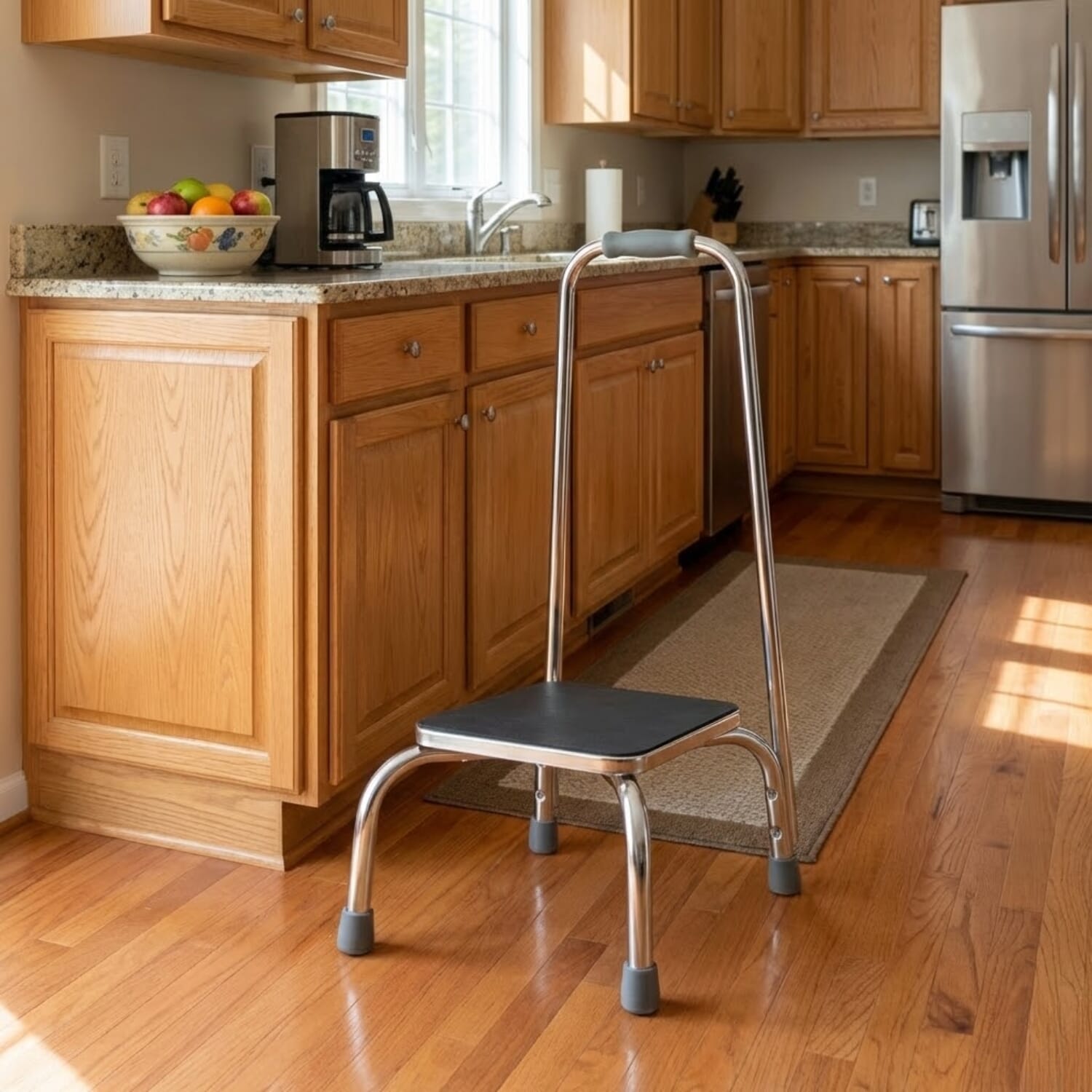 step stool with long handle lifestyle