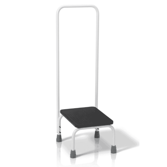 step stool with support rail
