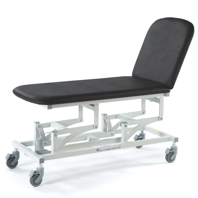 sterling 2 section treatment couch black