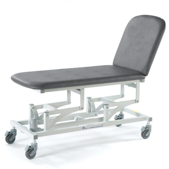 sterling 2 section treatment couch dark grey