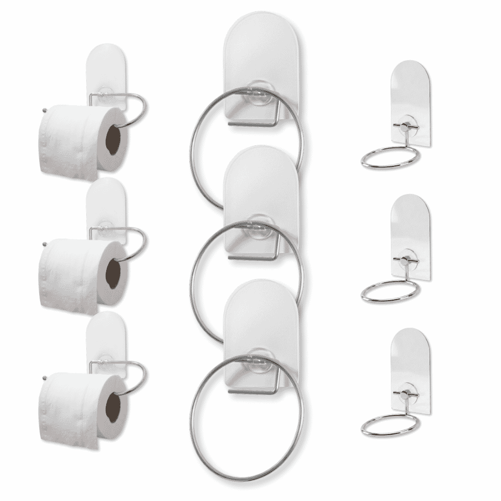 stick n stay bathroom hook set three packs