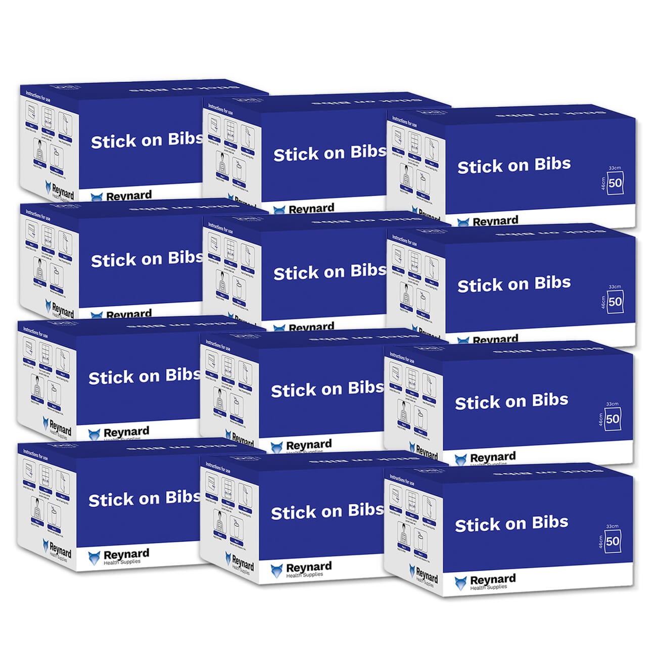 View Stick On Disposable Bibs 12 Boxes of 50 information