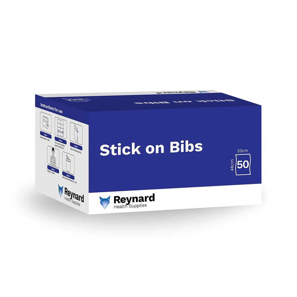 stick on disposable bibs carton of 50