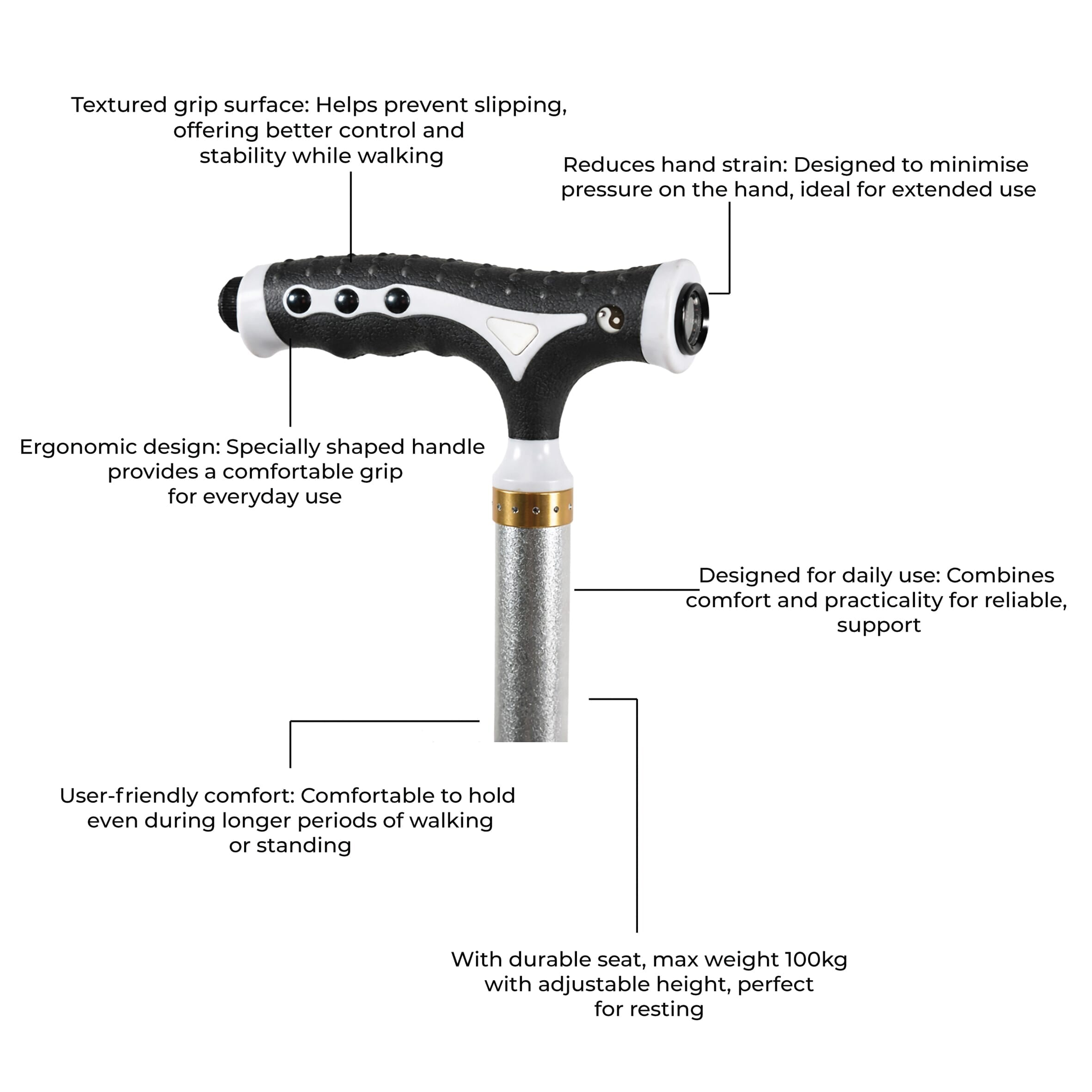 stick seat with torch features