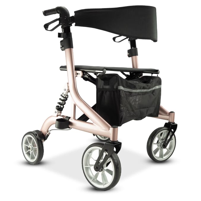 stratus bariatric rollator dusty pink
