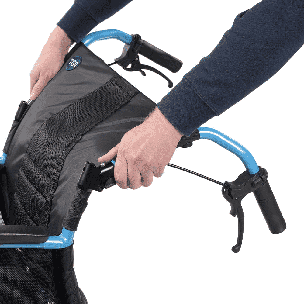 strongback wheelchair folding back