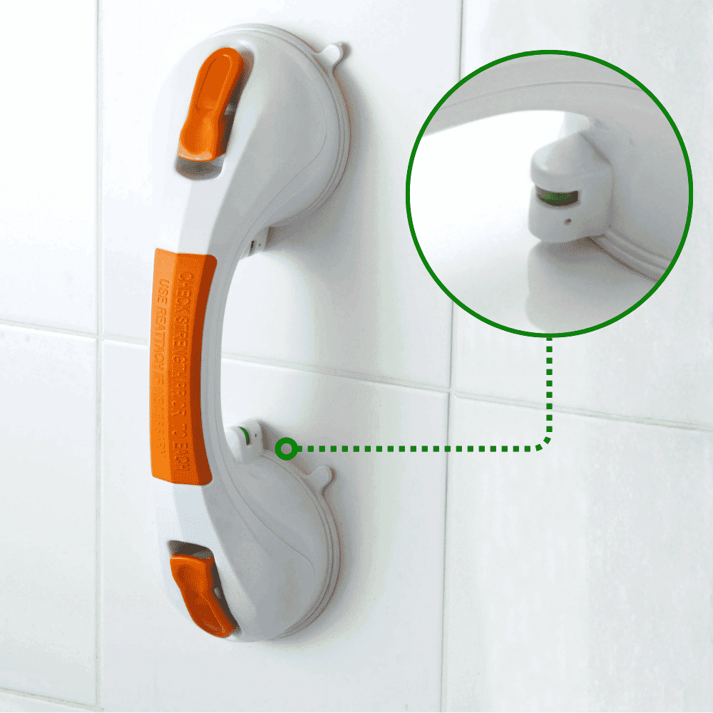 suction cup 12 grab bar with indicator detail