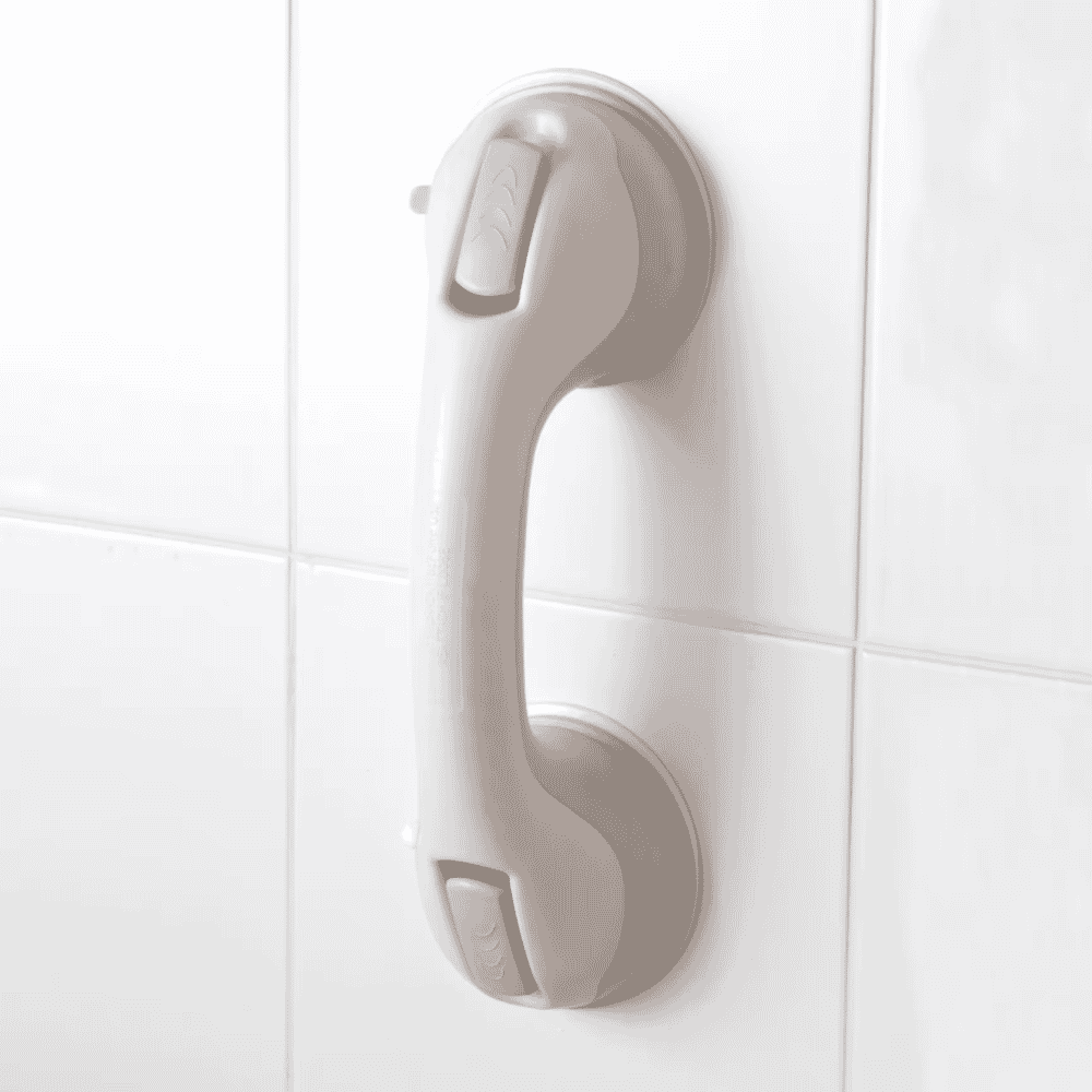 suction grab bar on wall