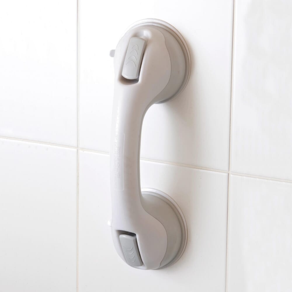 suction grab rail in bathroom