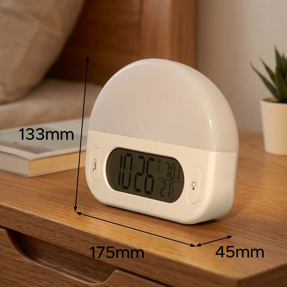 sunrise alarm clock dimensions