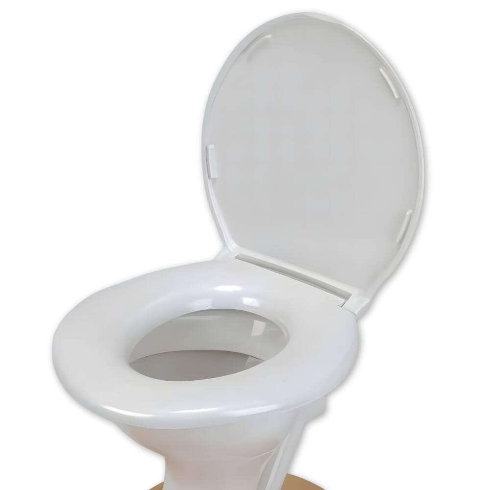 super sized toilet seat close up