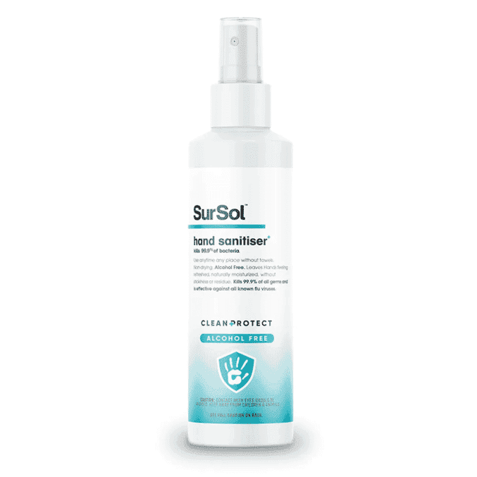 sur sol non alchoholic hand sanitising spray 250ml