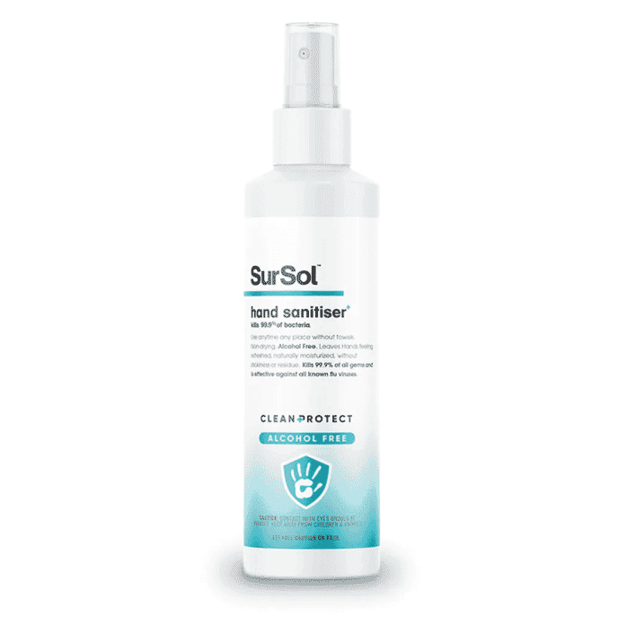 sur sol non alchoholic hand sanitising spray 250ml