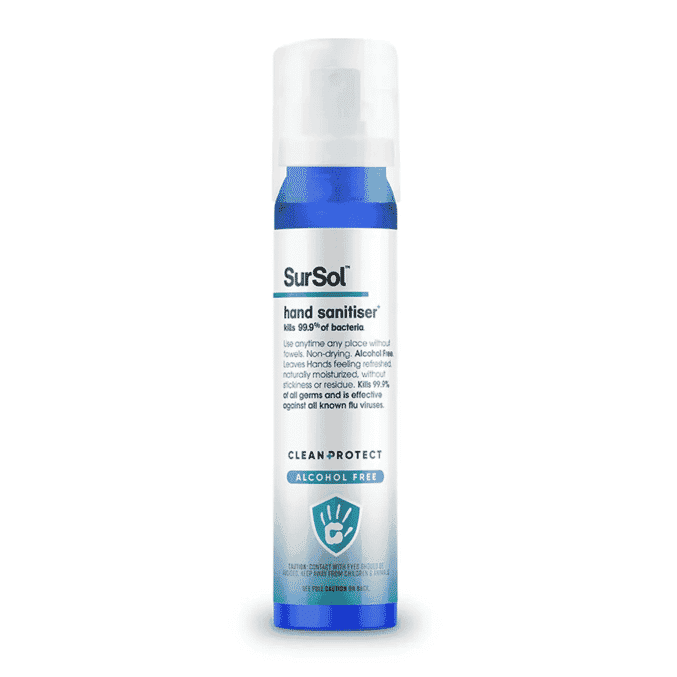 sur sol non alchoholic hand sanitising spray 75ml