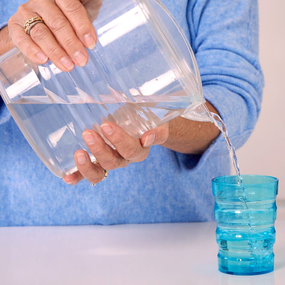 sure grip non spill jug side pour