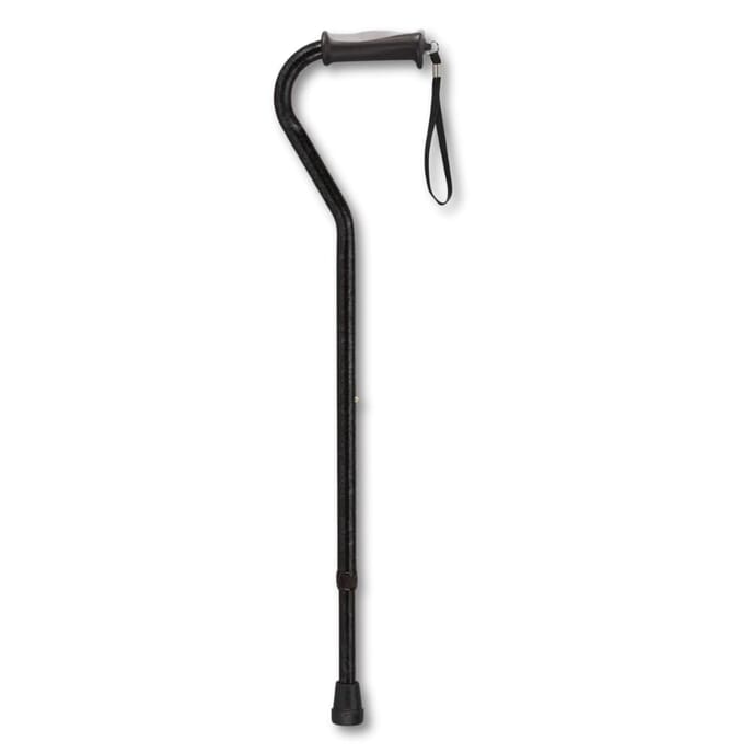 swan neck walking stick black