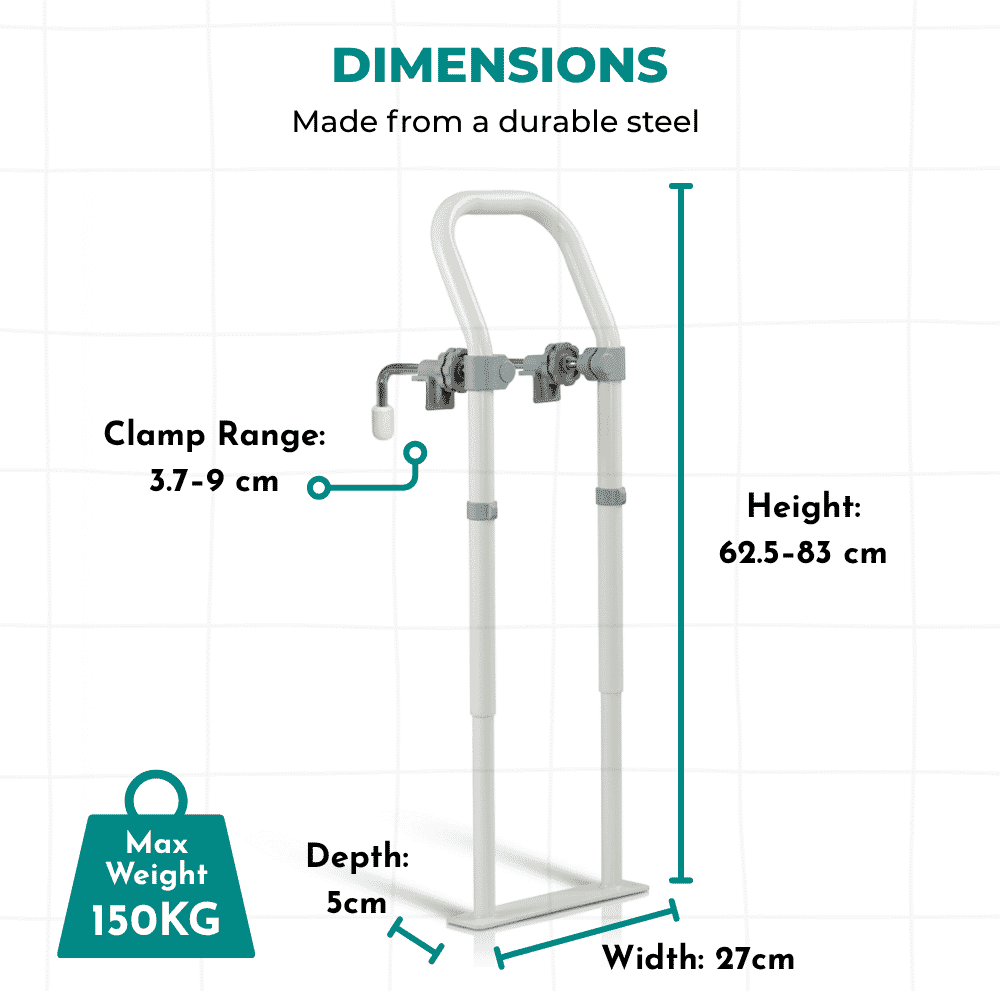 swedish bath grab rail dimensions