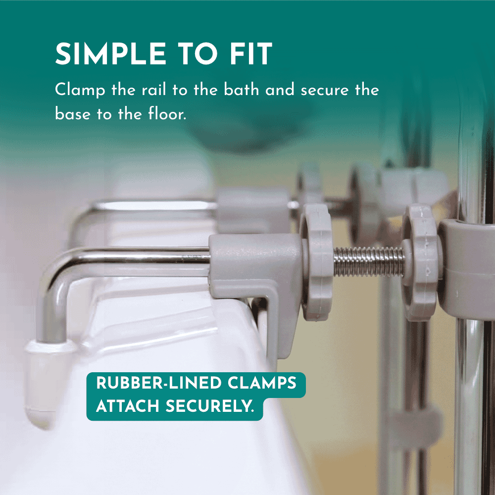 swedish bath rail chrome plated steel easy to install