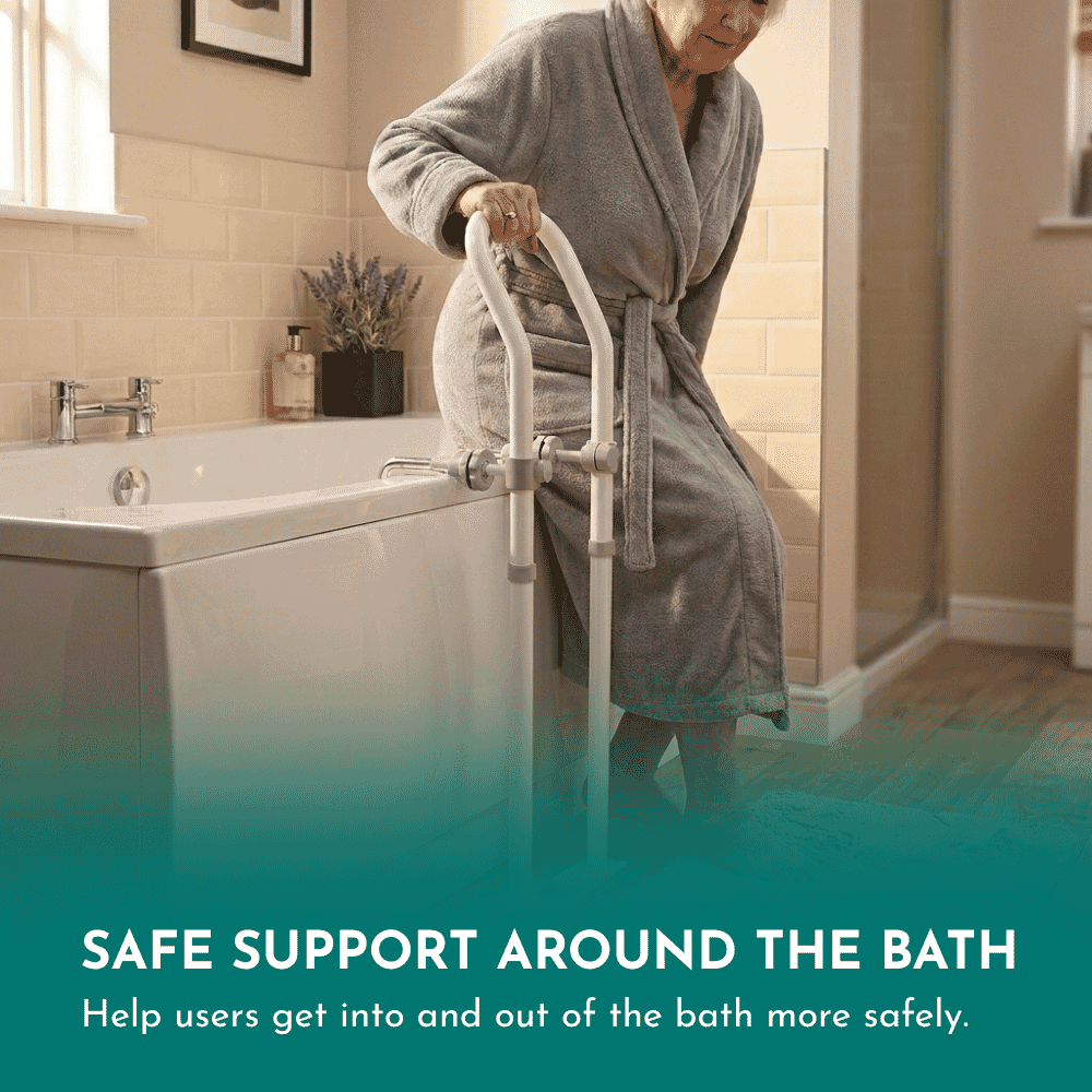 swedish bath rail white epoxy coated steel lifestyle